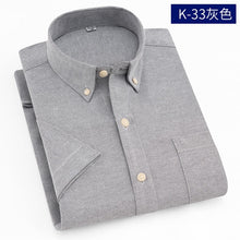 Load image into Gallery viewer, Short Sleeve Shirt Men 2019 Summer New Office Basic Style Men's Oxford Shirt Plus Size
