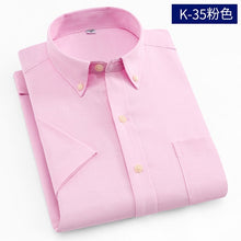 Load image into Gallery viewer, Short Sleeve Shirt Men 2019 Summer New Office Basic Style Men's Oxford Shirt Plus Size