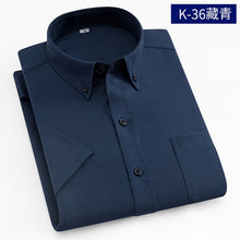 Load image into Gallery viewer, Short Sleeve Shirt Men 2019 Summer New Office Basic Style Men's Oxford Shirt Plus Size