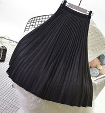 Load image into Gallery viewer, Mid-length girl pleated skirt autumn and winter female 2019