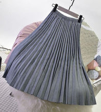 Load image into Gallery viewer, Mid-length girl pleated skirt autumn and winter female 2019