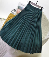 Load image into Gallery viewer, Mid-length girl pleated skirt autumn and winter female 2019