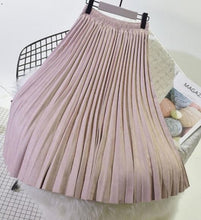 Load image into Gallery viewer, Mid-length girl pleated skirt autumn and winter female 2019