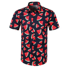 Load image into Gallery viewer, Men Casual Printed Button Down Short Sleeve Shirt Hawaiian