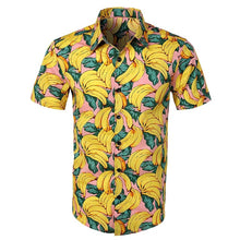 Load image into Gallery viewer, Men Casual Printed Button Down Short Sleeve Shirt Hawaiian